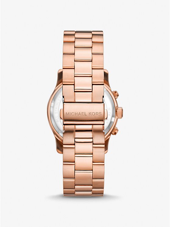 Women Michael Kors Runway Rose Gold-Tone Watches Rose Gold | HNDBGC-845