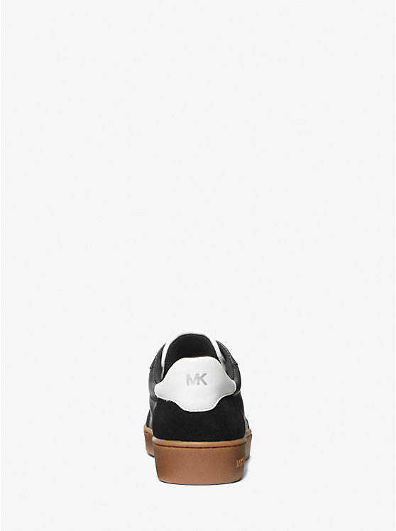 Women Michael Kors Scotty Leather Sneakers Black | MGPFNX-986