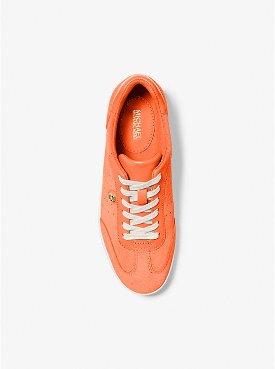 Women Michael Kors Scotty Suede Sneakers Orange | HTXPMG-896