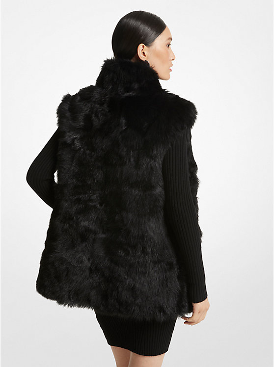 Women Michael Kors Shearling Vest Black | BQZLFY-985