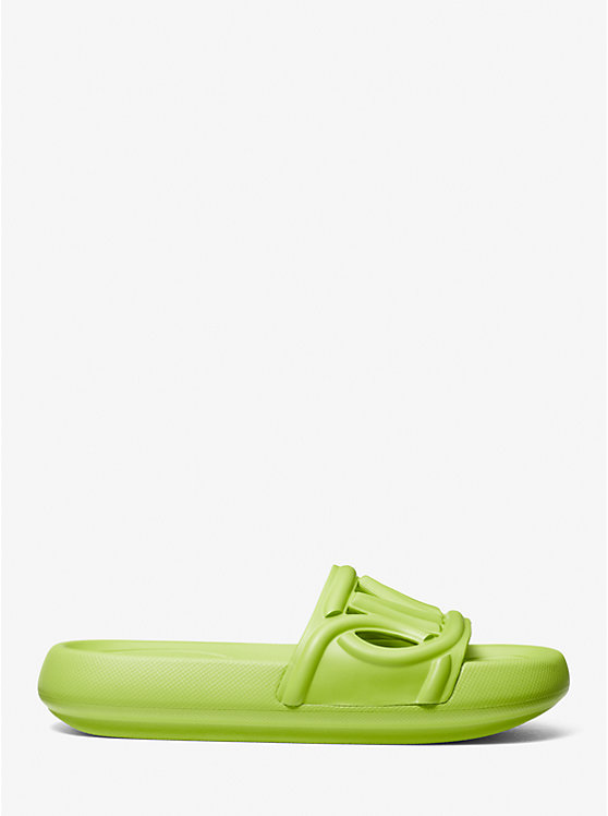 Women Michael Kors Splash Scuba Slide Sandals Green | GIXVCT-396