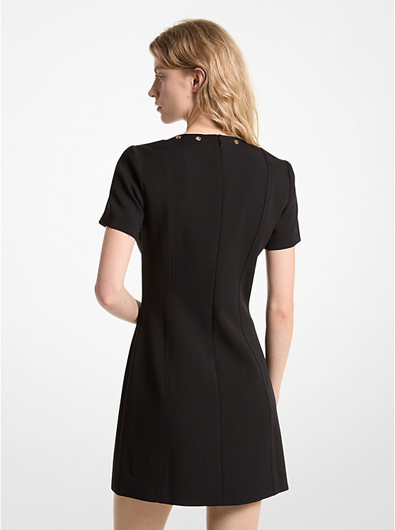 Women Michael Kors Stretch Crepe Lace-Up Dress Black | DJIMAU-328