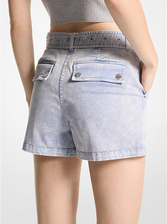 Women Michael Kors Stretch Organic Cottoned Shorts Blue | NBHWVA-836