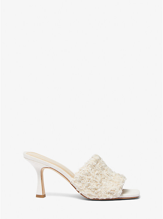 Women Michael Kors Tessa White Denim Sandals White | SEVGNR-418