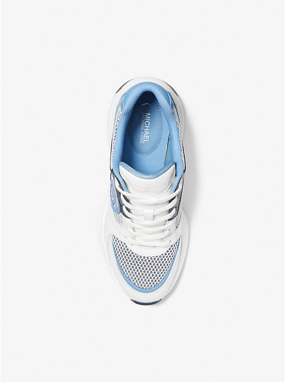 Women Michael Kors Zuma Leather and Mesh Sneakers White | NOFWYQ-841